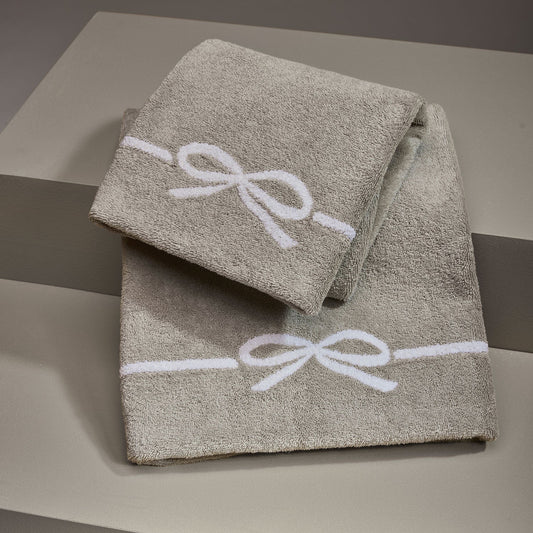 Coppia asciugamani Fiocco in Spugna 570 g/m2