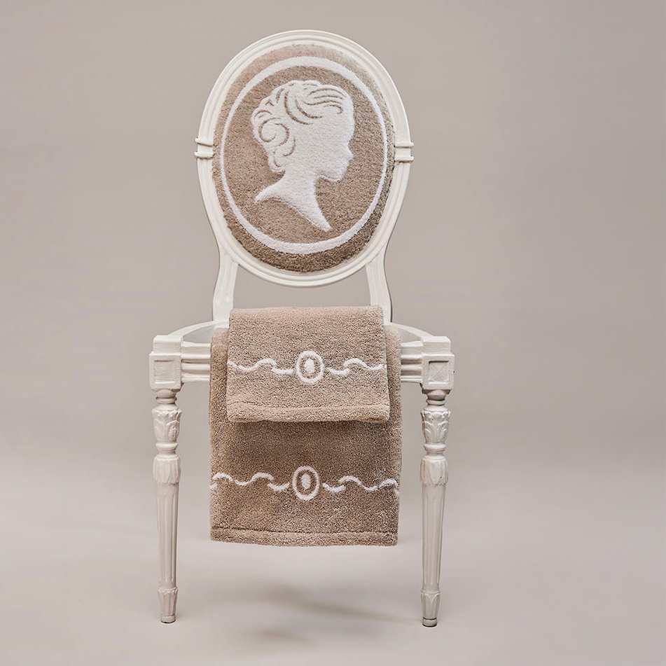 Coppia asciugamani Cammeo in spugna 570 g/m2