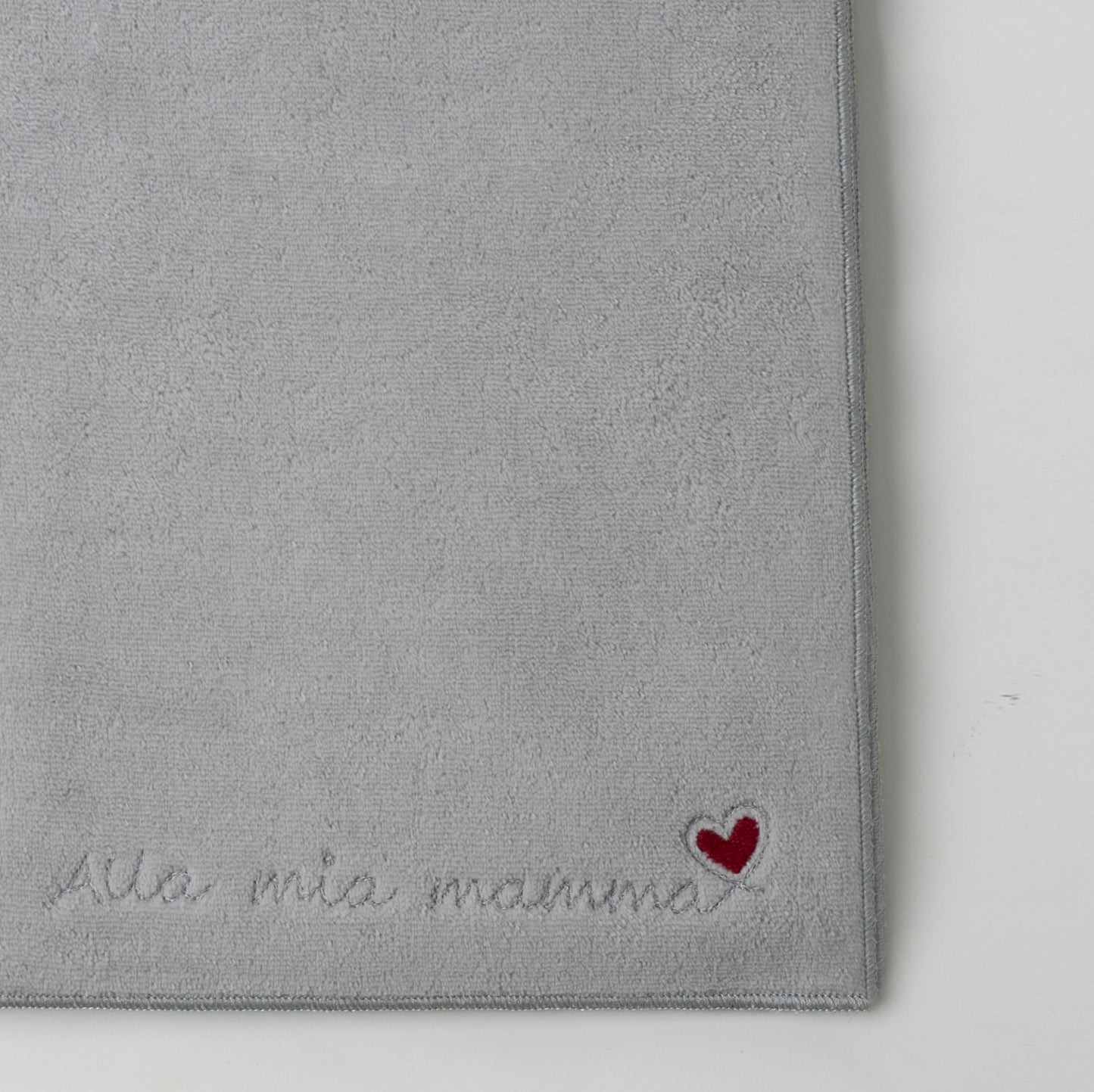 Strofinaccio in morbida Spugna con Ricamo Cuore e frase personalizzata