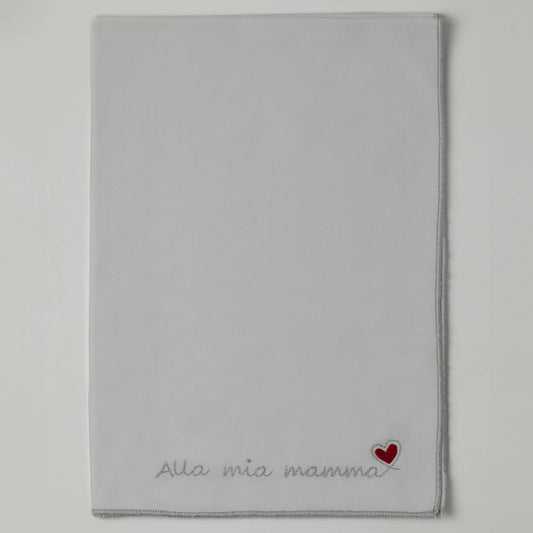 Strofinaccio in Cotone con Ricamo Cuore e frase personalizzata