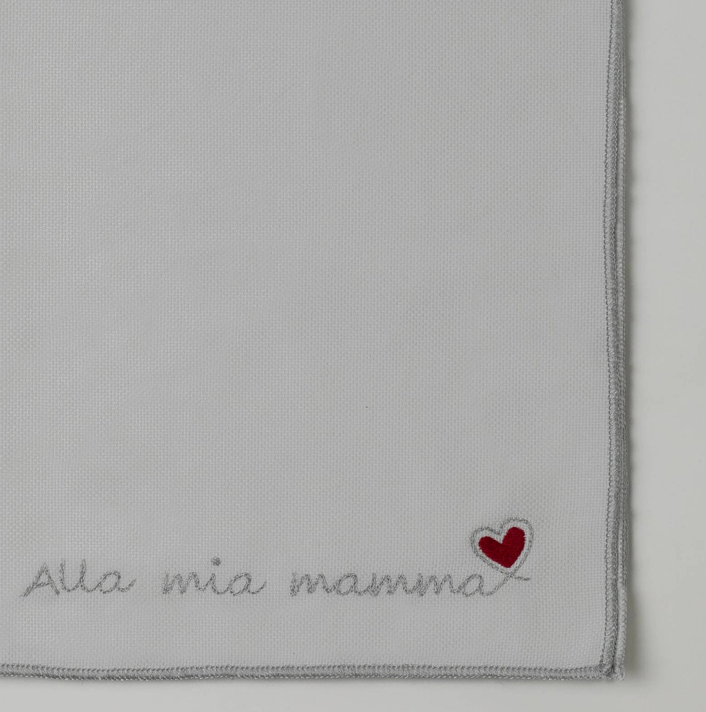 Strofinaccio in Cotone con Ricamo Cuore e frase personalizzata