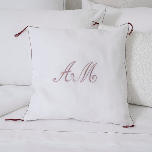 Federa Decorativa Boudoir con Ricamo Personalizzato Sipario