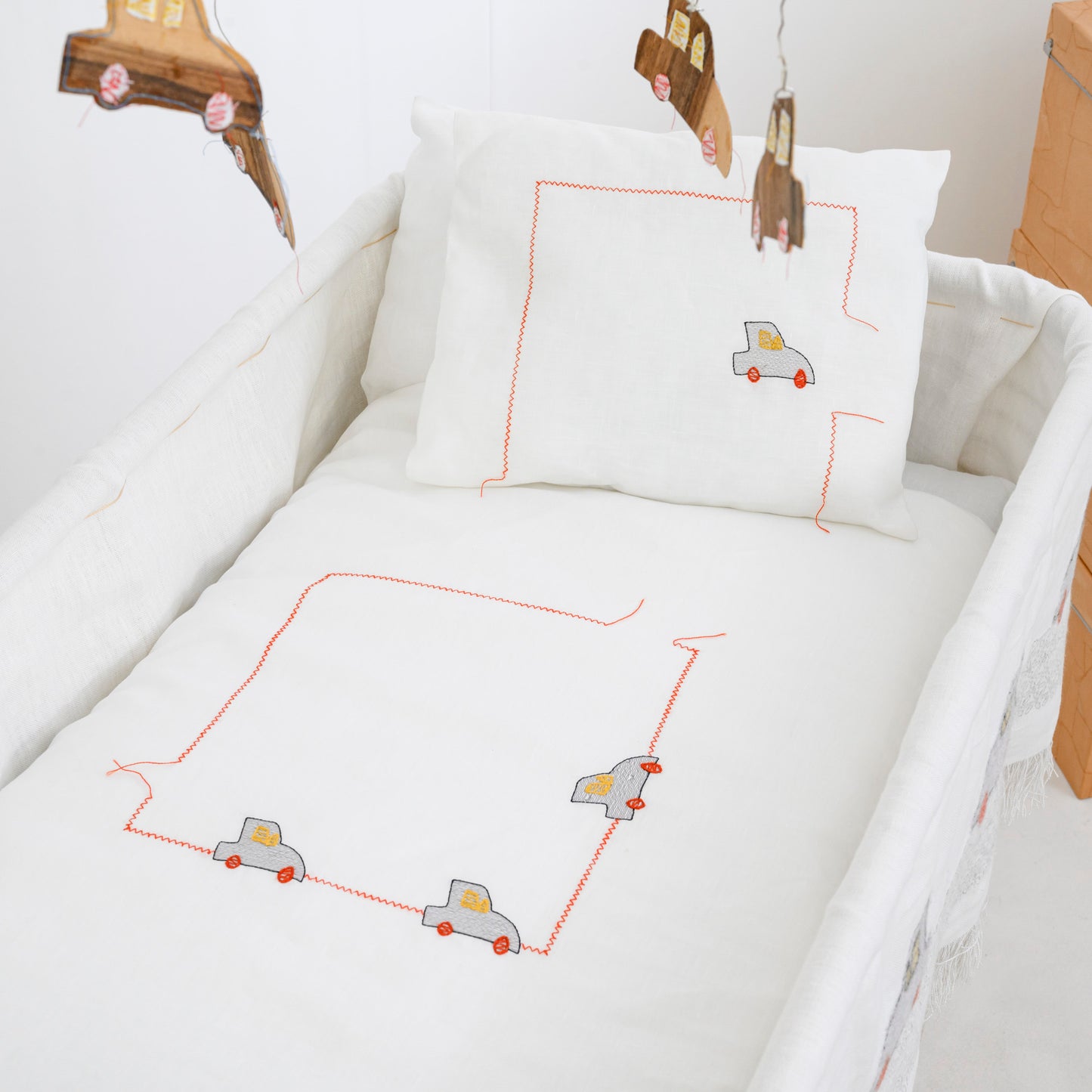 Set Culla Bambino 3 Pezzi Macchinina