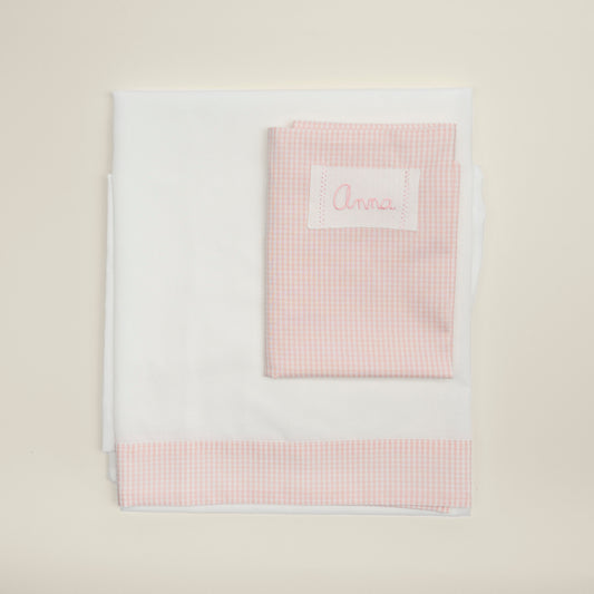 Set Culla in Mussola di Cotone 3 Pezzi Badge