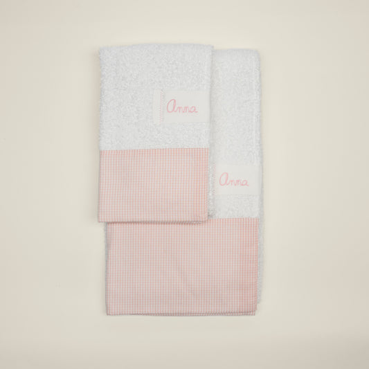 Coppia Asciugamani Spugna Badge