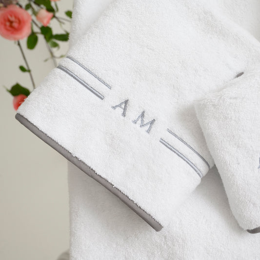 Coppia Asciugamani Spugna Monogram