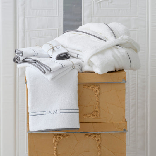 Coppia Asciugamani Spugna Monogram