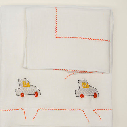 Set Culla Bambino 3 Pezzi Macchinina